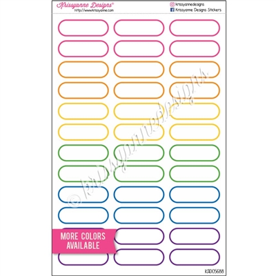 Rounded Event Stickers - Set of 36