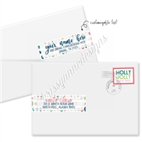 Customized Envelope Labels - Holly Jolly Ornaments
