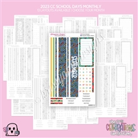 2023 CC Monthly Skeleton | School Days (Choose Your Month + Layout)