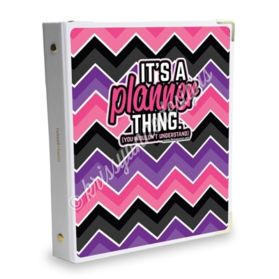 Signature KAD Sticker Binder - Chevron It's a Planner Thing