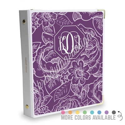 Signature KAD Sticker Binder - Floral Monogram