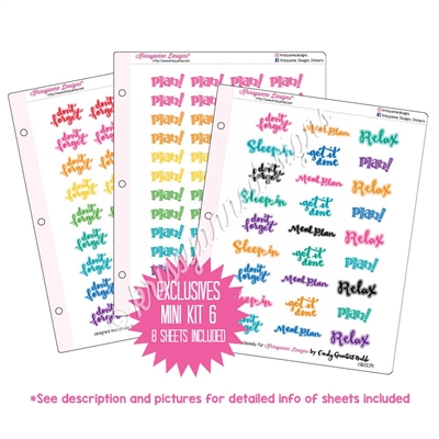 Binder Kit - KAD Exclusives Mini Kit 6 - Bold Planner Phrases