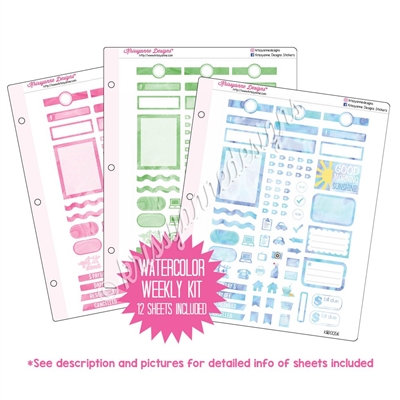 Binder Kit - KAD Functional Weekly Kit - Watercolor