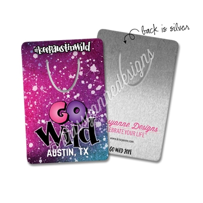 Rectangle Metal Bookmark - GO Wild Austin