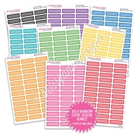 Monochrome Event Sticker Bundle - Bold Rainbow