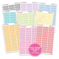 Monochrome Event Sticker Bundle - Pastel Rainbow