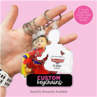 CUSTOM Acrylic Keychain - 3" (Large) | QTY Discounts