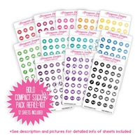Compact Sticker Refill Kit - Monochromatic Icons - Bold Rainbow