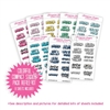 Compact Sticker Refill Kit - Monochromatic Mini Puffy Letters - Colorful