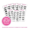 Compact Sticker Refill Kit - Monochromatic Mini Puffy Letters - Grayscale