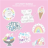 Transparent Diecut Sticker Set | Let's Party