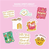 Transparent Diecut Sticker Set | Baking Spirits Bright