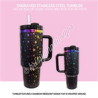 Engraved Tumbler | Rainbow SS Stars at Night