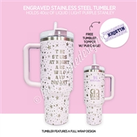 Engraved Stanley H2.0 FlowState Tumbler | Orchid Wild & Bright (GW 2024) + FREE GIFT