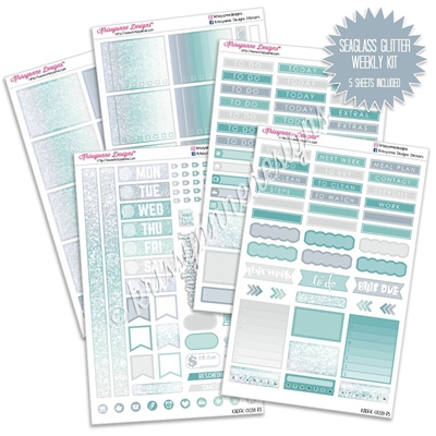 KAD Weekly Planner Kit - Seaglass Glitter