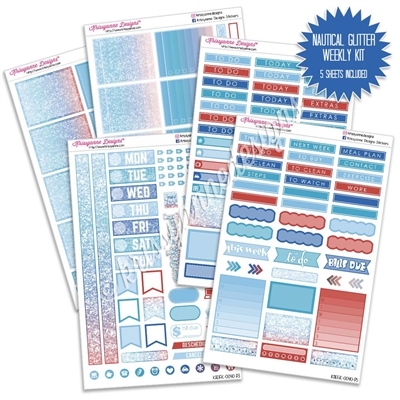 KAD Weekly Planner Kit - Nautical Glitter