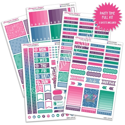 KAD Weekly Planner Kit - Party Time