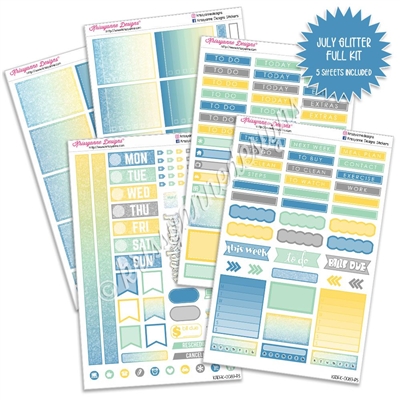 KAD Weekly Planner Kit - July Glitter