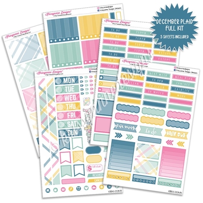 KAD Weekly Planner Kit - December Plaid