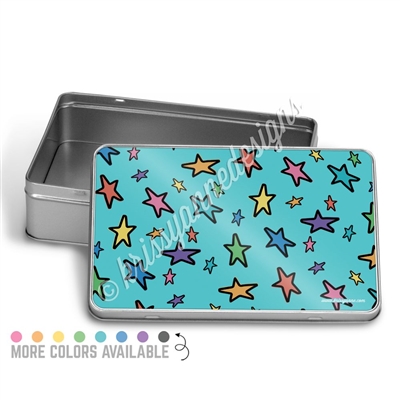 Rectangle Gift Tin - Doodle Stars