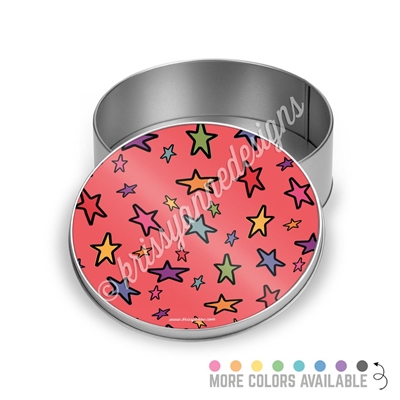 Round Gift Tin - Doodle Stars