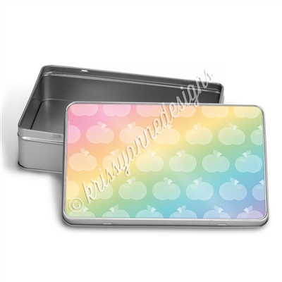 Rectangle Gift Tin - Rainbow Apples