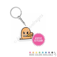 Small Acrylic Keychain - Pizza Steve