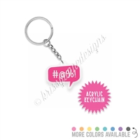 Small Acrylic Keychain - #@%! Speech Bubble