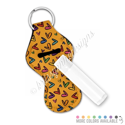 KAD Curvy Lip Balm Keychain - Heart Doodles