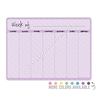 Weekly Calendar Dry Erase Board - 12x9