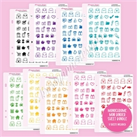 Monochrome Mini Doodle Icon Sampler Bundle - Bold