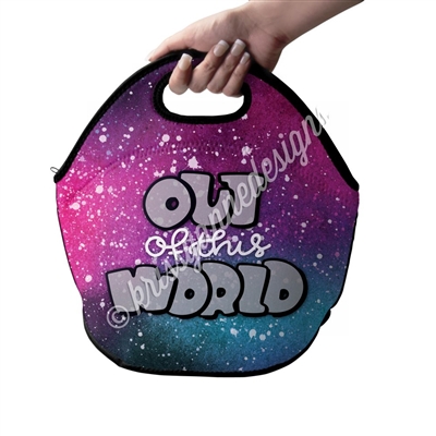 Two Sided Zippered Lunch Tote - Out of This World