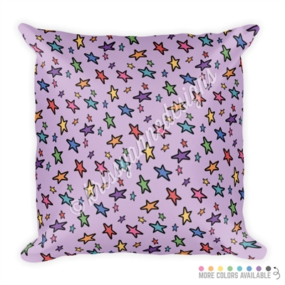 18x18 Throw Pillow - Doodle Stars