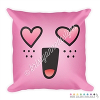 18x18 Throw Pillow - Heart Eye Steve