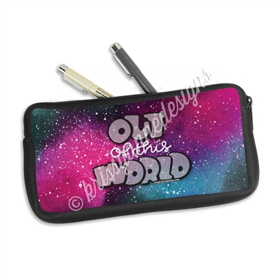 One Sided Zippered Pen Pouch - Out of This World