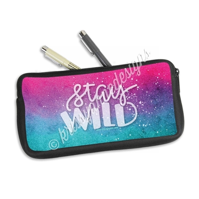 One Sided Zippered Pen Pouch - Stay WILD