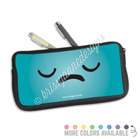 One Sided Zippered Pen Pouch - Sad Steve