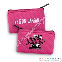 Two Sided Zippered Coin Pouch - Planner Thing