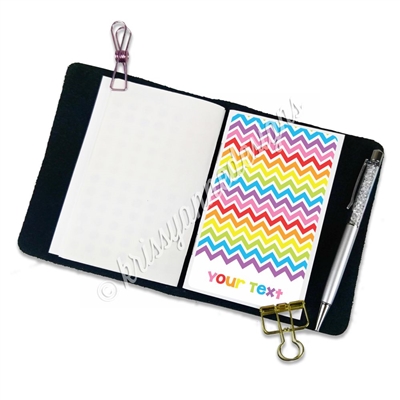 Traveler's Notebook Pocket Decal - Rainbow Chevron