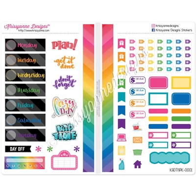 Traveler's Notebook Sampler Set - Bold Rainbow Stripes