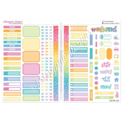 Functional Sampler Set for B6 Traveler's Notebooks - Pastel Rainbow