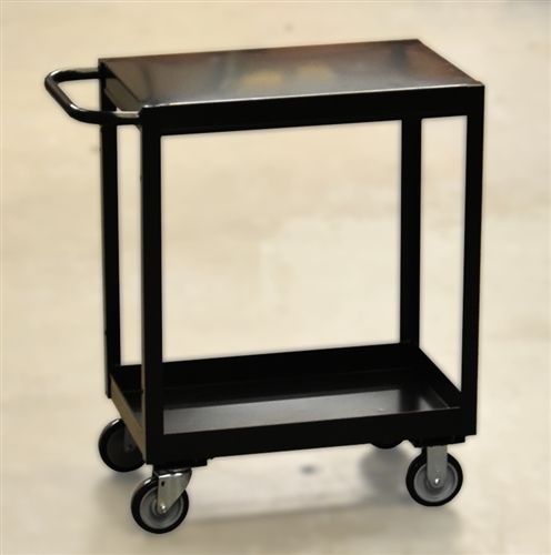 Two Shelf Utility Cart with Flush Top Shelf