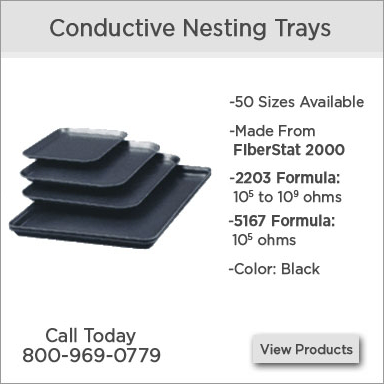 ESD Safe Conductive Nesting Trays