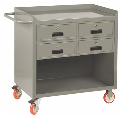 4DMC17 - Four Drawer Mobile Cabinet - 24" x 36" Shelf Size