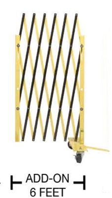Portable Barrier Gate Add On Unit, Color Black & Yellow
