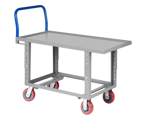 Lipped Deck Adjustable Work Height Ergonomic Platform Truck