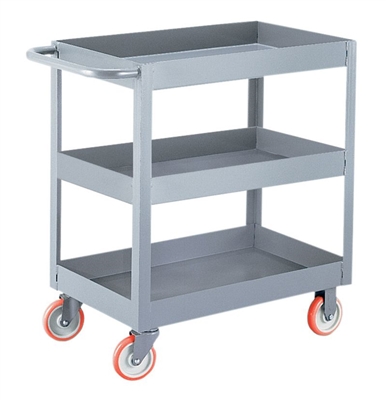 BL16 - 3" Deep Lipped Three Shelf Cart - 24" x 30" Shelf Size