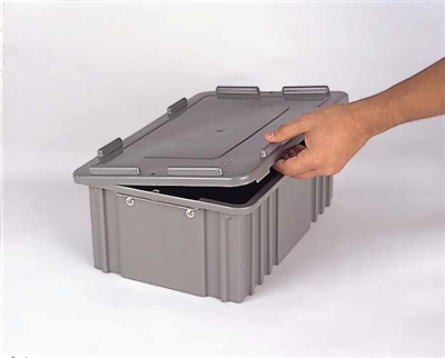 Carton of (12) CDC1040 Heavy Duty Solid Lids, Color Gray