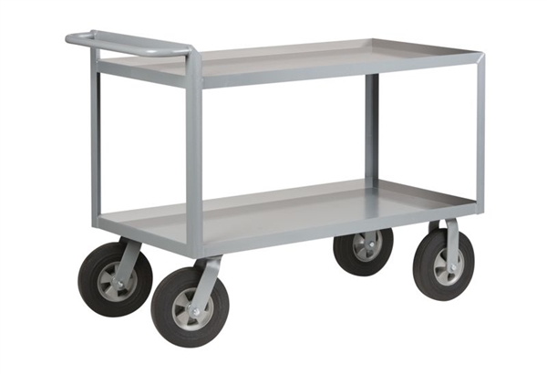 Cushion Load Low Profile Cart with Lipped Shelves