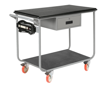 DB17 - Mobile Instrument Cart w/ Drawer & Powerstrip